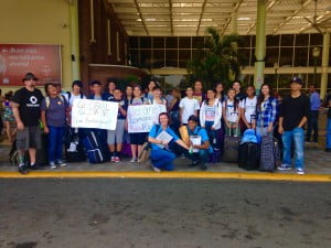 Students arrival to the Dominican Republic.