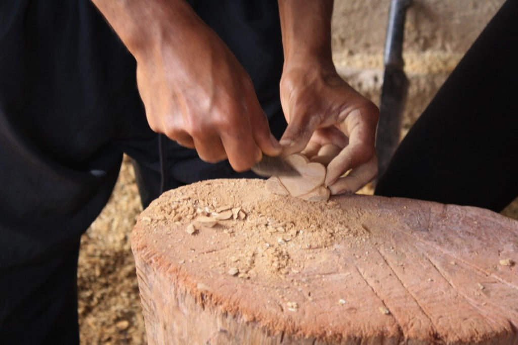 After this stone carving demonstration, we got to carve our own works of art.