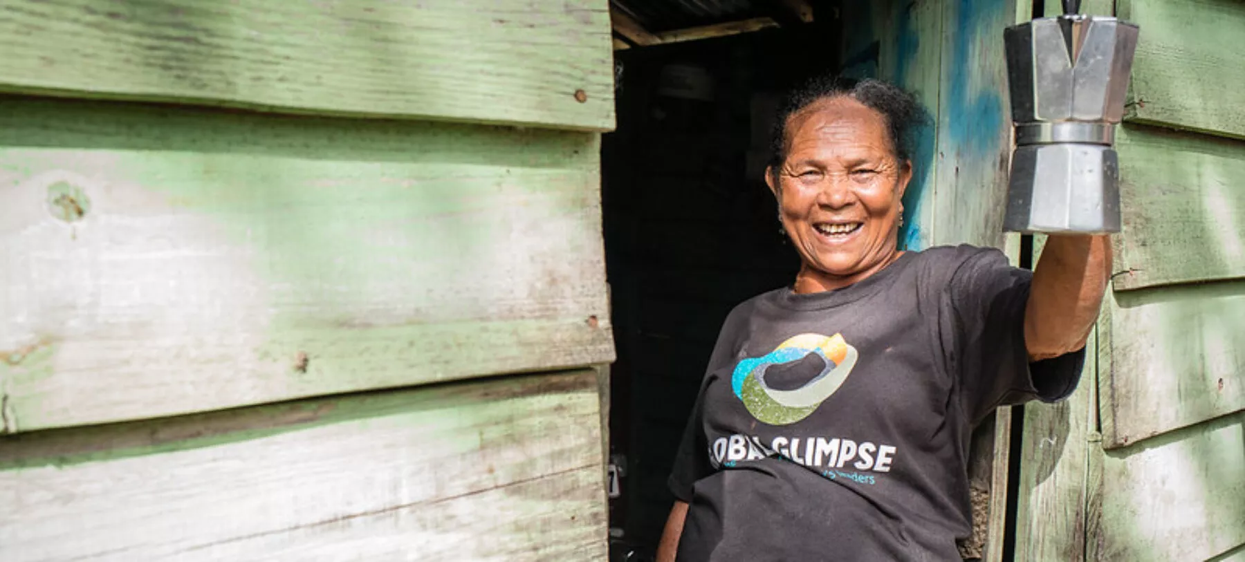 Local Dominican Woman With Coffee